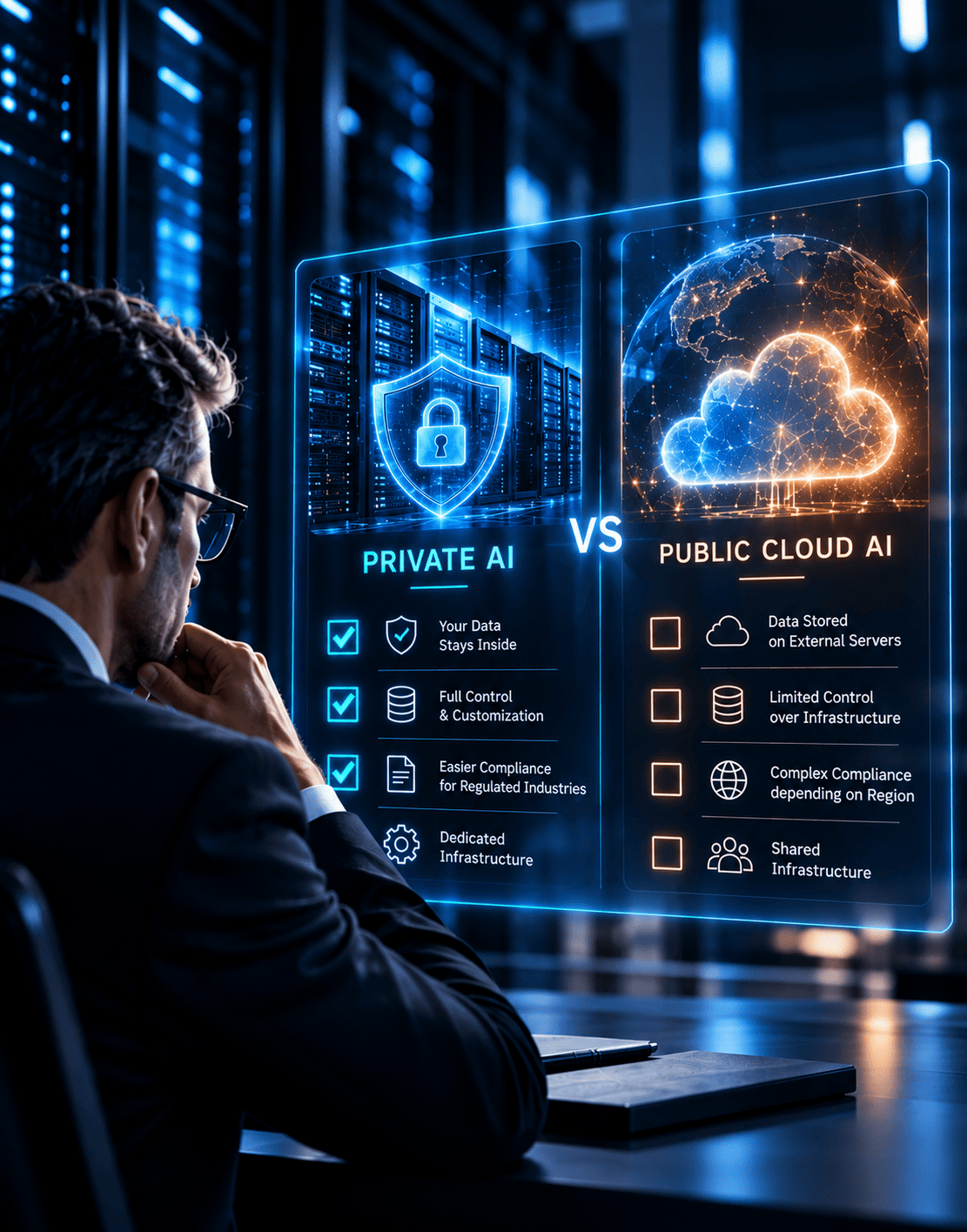 Private AI vs Public Cloud AI: A C-Suite Guide to Enterprise Deployment