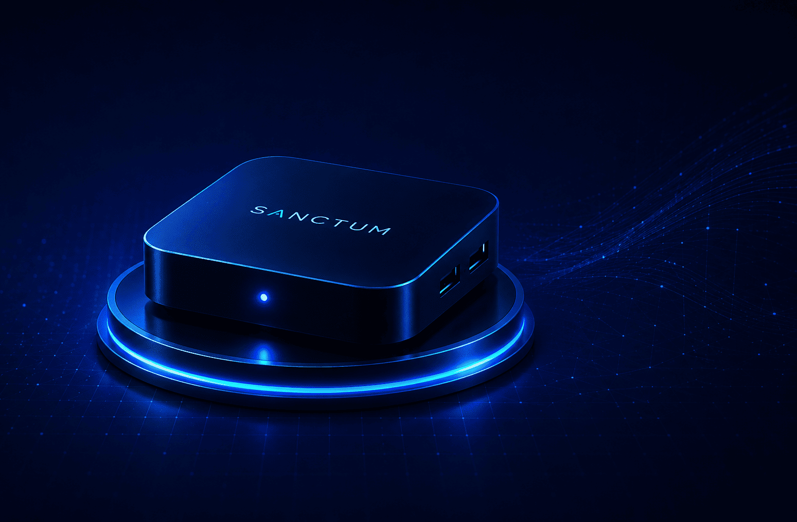 SANCTUM private AI boundary connecting enterprise knowledge